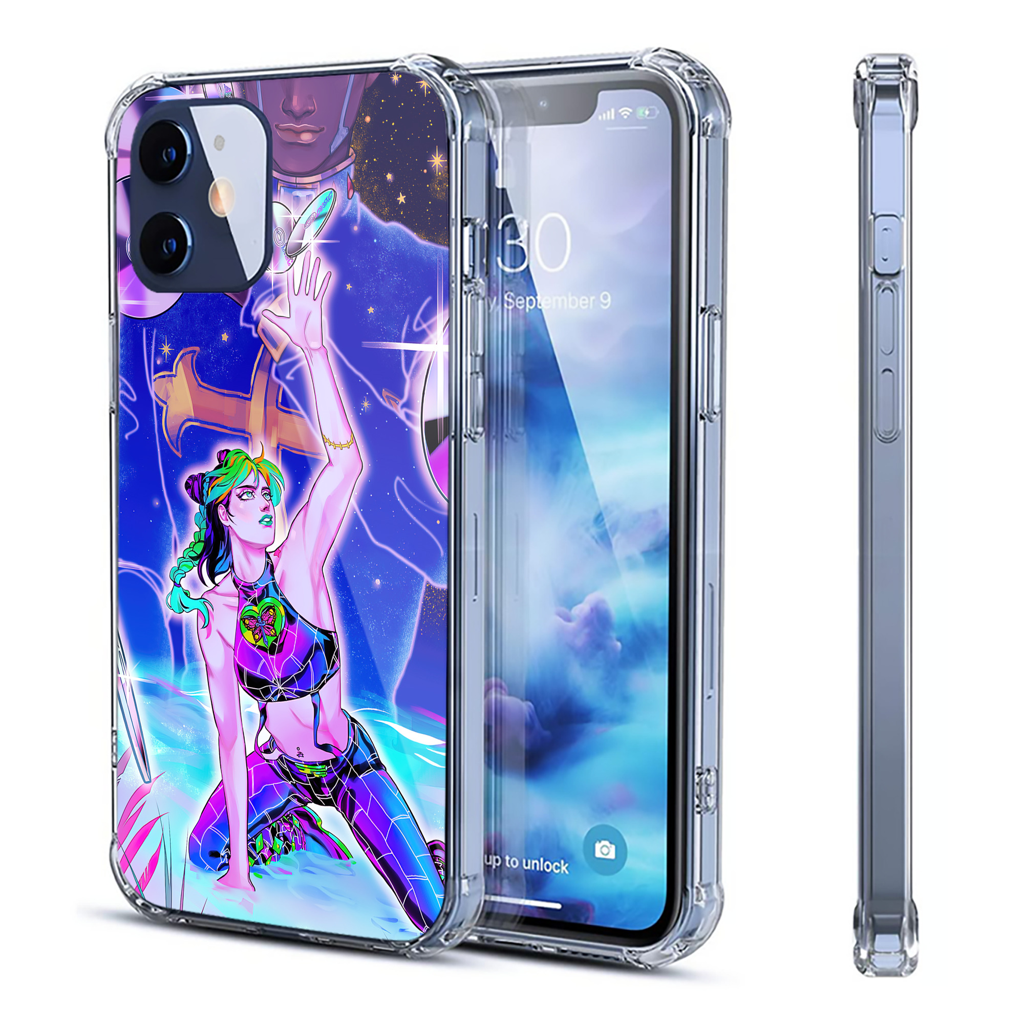 （画像用） ジョジョの奇妙な冒険 JoJo's Bizarre Adventure 【iPhone 12シリーズ対応】透明スマホケース（クリアソフトケース）